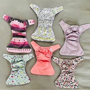 Huge GroVia Cloth Diaper Bundle 11 diapers plus 3 FREE swim diapers